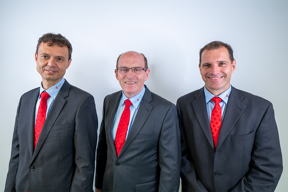 Reto Maurer, Hans Reutegger e Victor Käppeli (da sinistra). Reto Maurer, Hans Reutegger e Victor Käppeli (da sinistra).