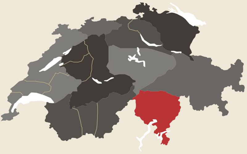 Karte Tessin